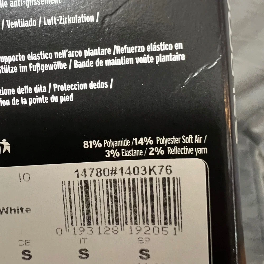 Salomon Predict Low Running Socks Quet‎ Shade Heather White Size Small